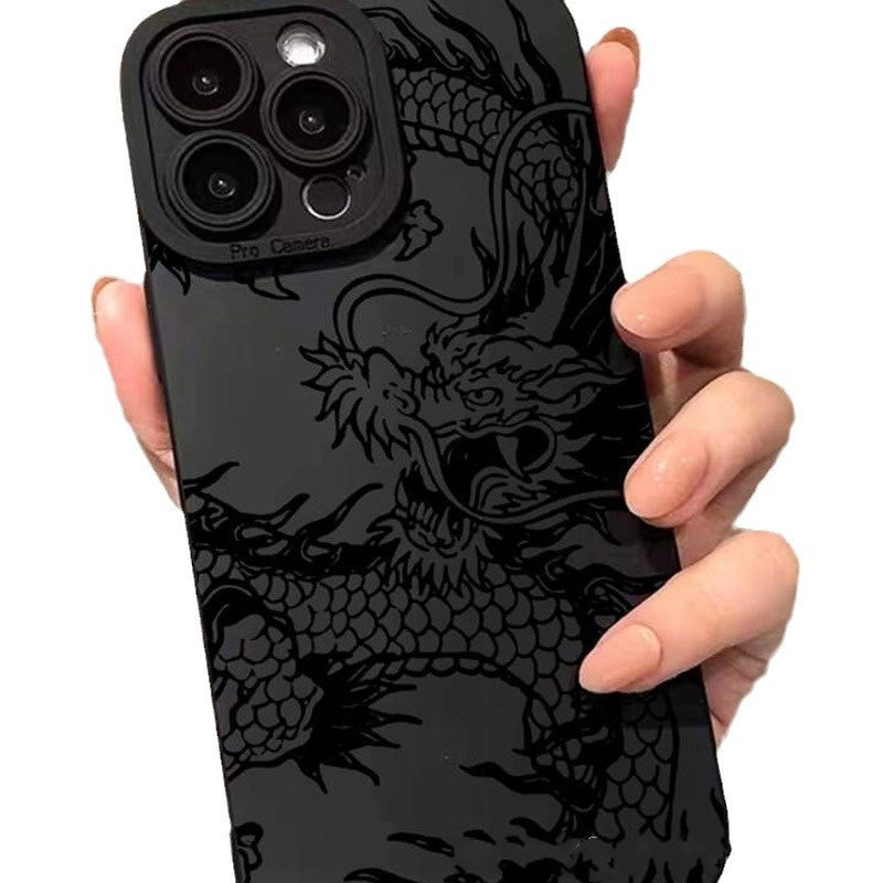 Creative And Versatile Black Dragon Patterned Phone Case