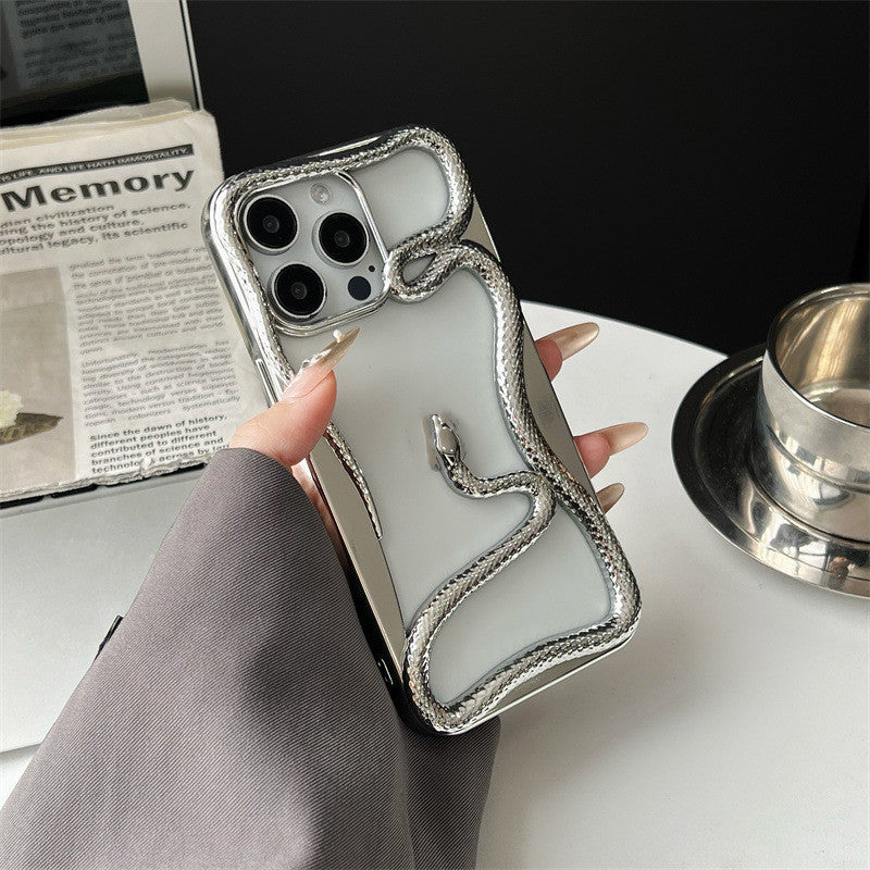 Electroplated Glossy Hollow Snake Phone Case