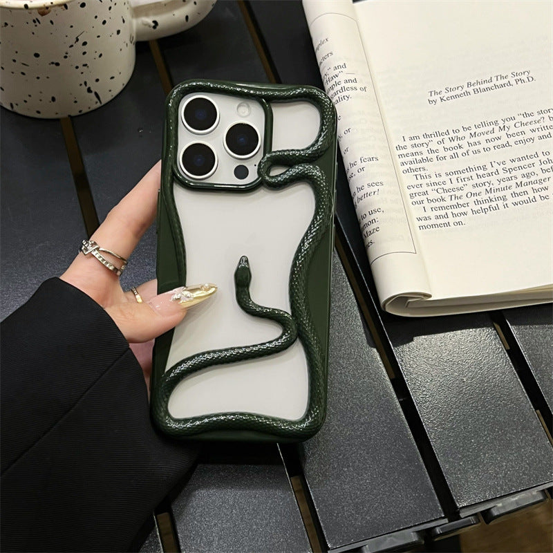 Electroplated Glossy Hollow Snake Phone Case