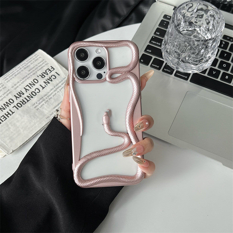 Electroplated Glossy Hollow Snake Phone Case