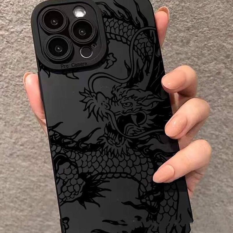 Creative And Versatile Black Dragon Patterned Phone Case