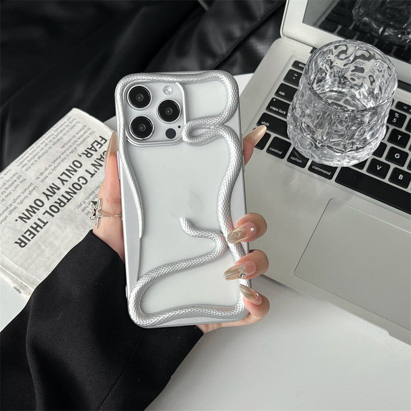 Electroplated Glossy Hollow Snake Phone Case