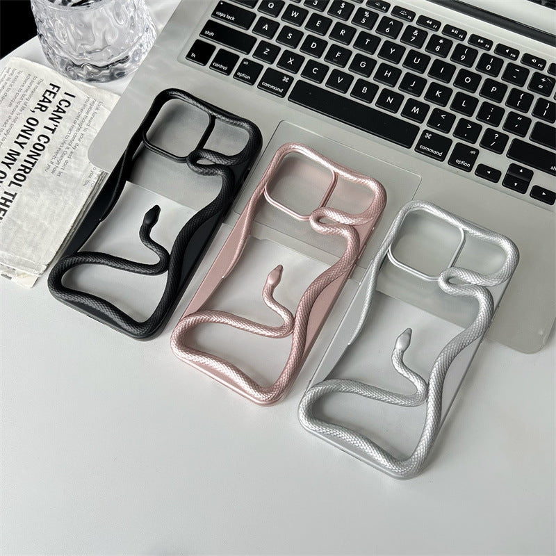 Electroplated Glossy Hollow Snake Phone Case