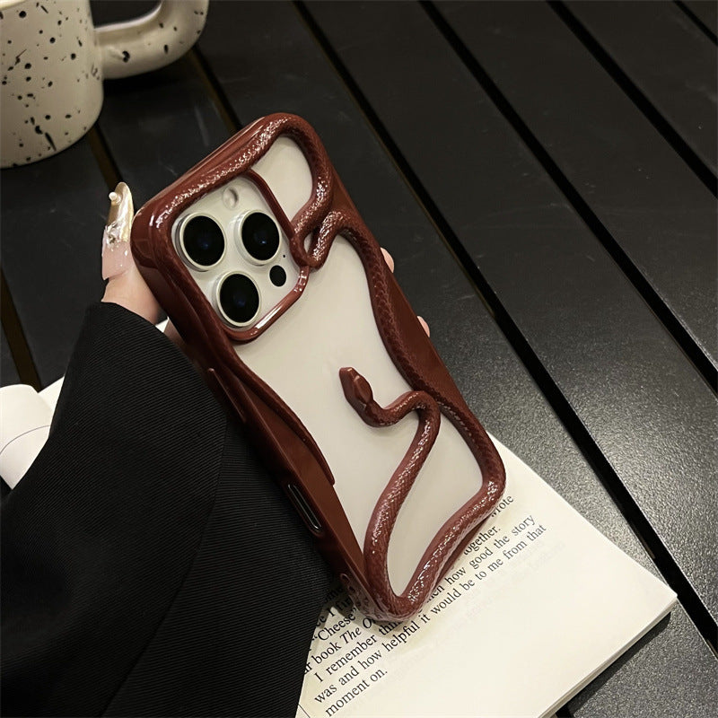 Electroplated Glossy Hollow Snake Phone Case