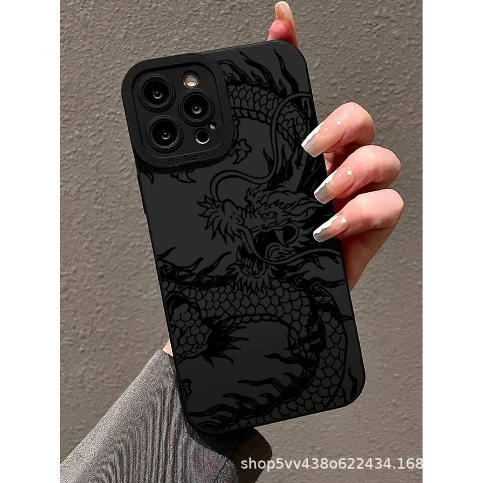 Creative And Versatile Black Dragon Patterned Phone Case